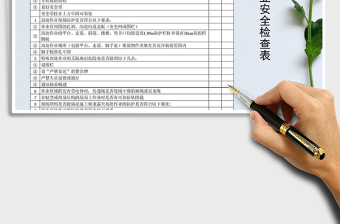 2021年高处作业安全检查表
