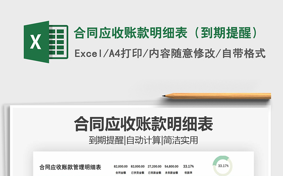 2021年合同应收账款明细表（到期提醒）