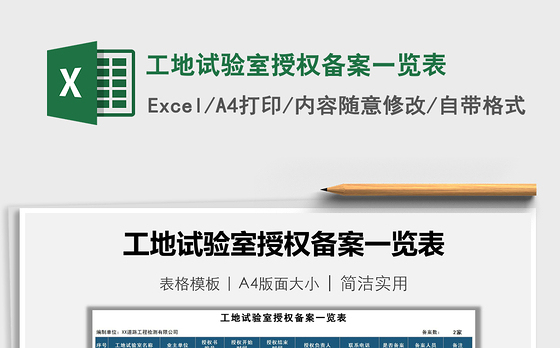 2021年工地试验室授权备案一览表