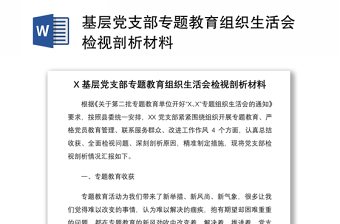 基层党支部书记上党课材料