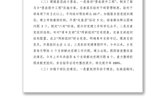 2021党建工作上半年工作总结