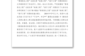 2021某县领导班子关于“景观亮化工程”过度化等“政绩工程”“面子工程”问题专项整治工作自查评估报告