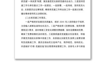 2021党支部书记20XX年抓党建工作述职报告三篇