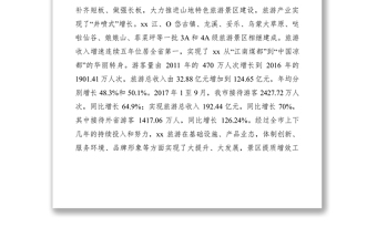 2021旅游景区提质增效工作情况调研报告