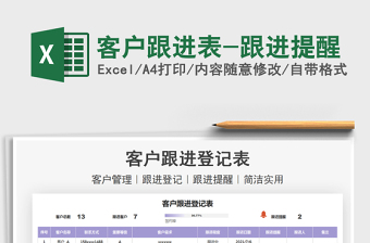 2022客户跟进表-跟进提醒免费下载