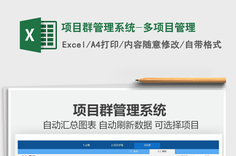 2021项目群管理系统-多项目管理免费下载