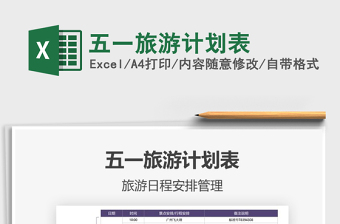 2021五一旅游计划表免费下载