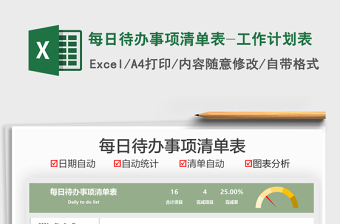 2021每日待办事项清单表-工作计划表免费下载