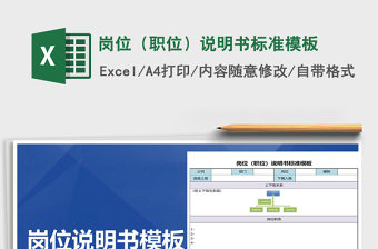 2022岗位（职位）说明书标准模板免费下载