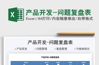 2021产品开发-问题复盘表免费下载