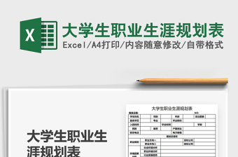 2021大学生职业生涯规划表免费下载