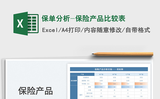 2022保单分析-保险产品比较表免费下载