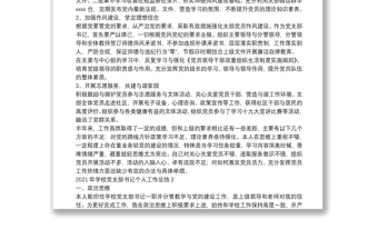 学校党支部书记2021年个人工作总结2篇