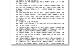 党建品牌创建经验材料：打造“红心立审”党建品牌助推审计高质量发展（区审计局）