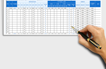 2023简约通用产品生产成本分析表免费下载