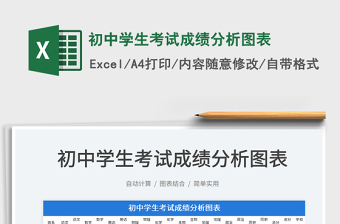 2022初中学生考试成绩分析图表免费下载