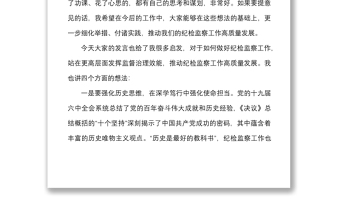 纪委书记在全县纪检监察工作务虚会上的总结发言材料范文