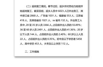 XX市外出务工人员就业情况调研报告