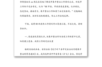 XX市集中整治突出治安问题情况汇报