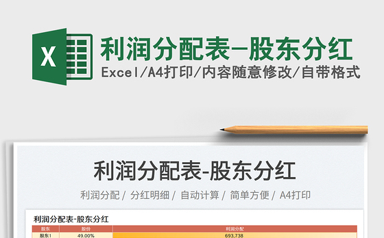 2023利润分配表-股东分红免费下载