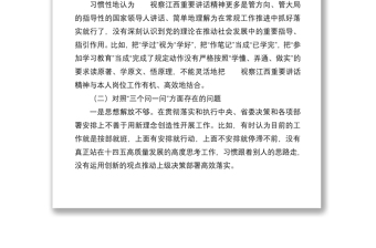 2022年“狠抓工作落实”专题组织生活会个人对照检查材料