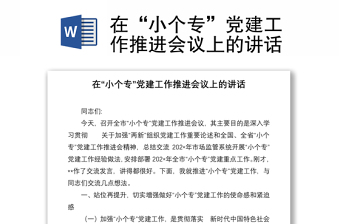 党建工作会议讲话