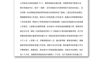 中小学校党建汇报提纲