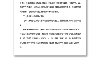 全面依法治县委员会2022年上半年工作总结