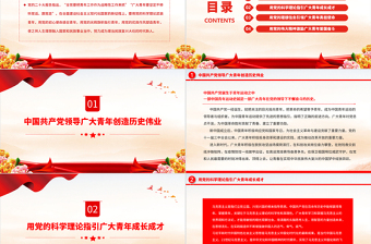 2022新时代中国青年要坚定不移听党话、跟党走PPT大气党建风党员干部学习教育专题党课党建课件