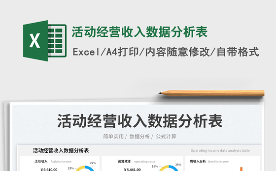 活动经营收入数据分析表