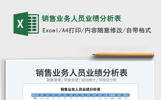 销售业务人员业绩分析表