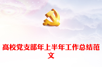 高校党支部工作总结