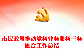 市民政局推动党务业务服务三务融合工作总结