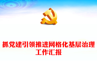 抓党建引领推进网格化基层治理工作汇报