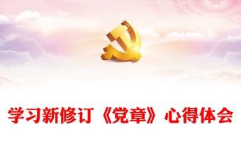 学习新修订《党章》心得体会