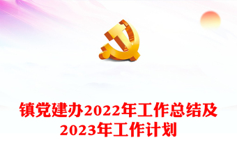 镇党建办2022年工作总结及2023年工作计划