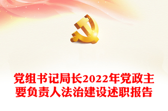党组书记局长2022年党政主要负责人法治建设述职报告