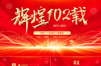 2023中国共产党的光辉历史ppt