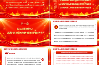 2023延安精神融入高校思政教育的逻辑依归与实践进路PPT大气精美风党员干部学习教育专题党课课件