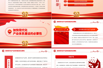 2023建设现代化产业体系推进中国式现代化PPT简约党政风学习党的二十大报告专题党课课件模板
 