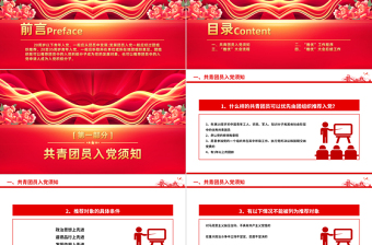推优入党PPT红色大气一文读懂共青团员入党须知团务工作课件
