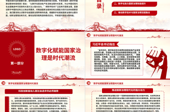 2023以数字化提升国家治理效能ppt大气党政风加快建设数字中国的重要部署基层党员党组织党员培训党课课件