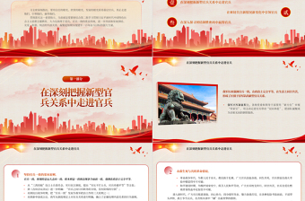 2023走进官兵引领官兵赢得官兵PPT精美大气风基层官兵开展第二批主题教育阶段性情况汇报模板
   