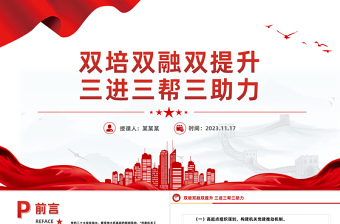 大气精美以双培双融双提升活动和三进三帮三助力行动助力机关党建质量提升专题党课下载