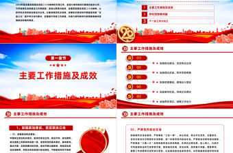 2023年党建工作年终总结PPT红色精美党建总结基层党支部汇报模板下载