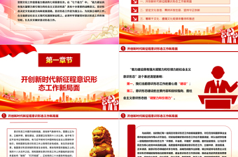 2023着力建设具有强大凝聚力和引领力的社会主义意识形态ppt红色党政牢牢掌握党对意识形态工作的领导权专题党课培训课件