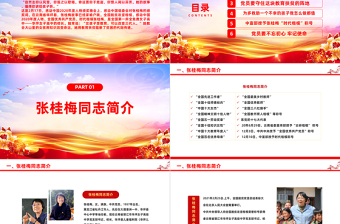 学习张桂梅先进事迹PPT简约党建风学习时代楷模张桂梅先进事迹主题党课课件模板下载