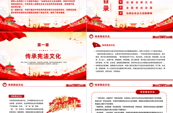 2023年宪法宣传周PPT红色党政风传承宪法文化弘扬法治精神全国宪法日专题党课课件模板下载