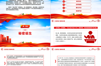 大浪淘沙精神永恒PPT简洁创意主题教育电影《力量密码》党政机关观影心得体会党课课件