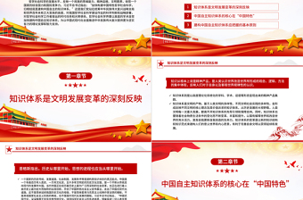 以高度的学术自觉建构中国自主知识体系PPT大气精美风党员干部学习教育专题党课课件模板
